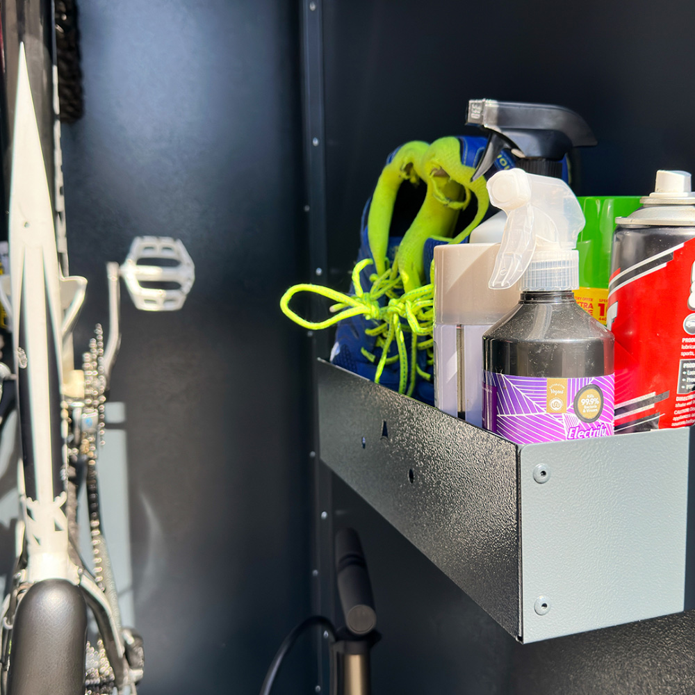 Asgard 2.6 x 3.6ft Grey Vertical Bike Locker Image 7