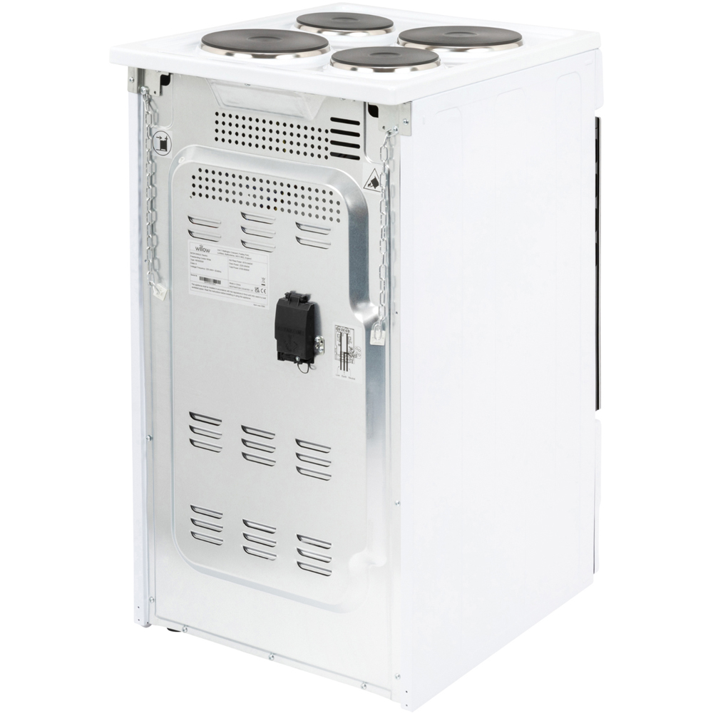 Willow Appliances WE50SSW White Single Cavity 62L Oven Electric Cooker with 4 Burner Image 5