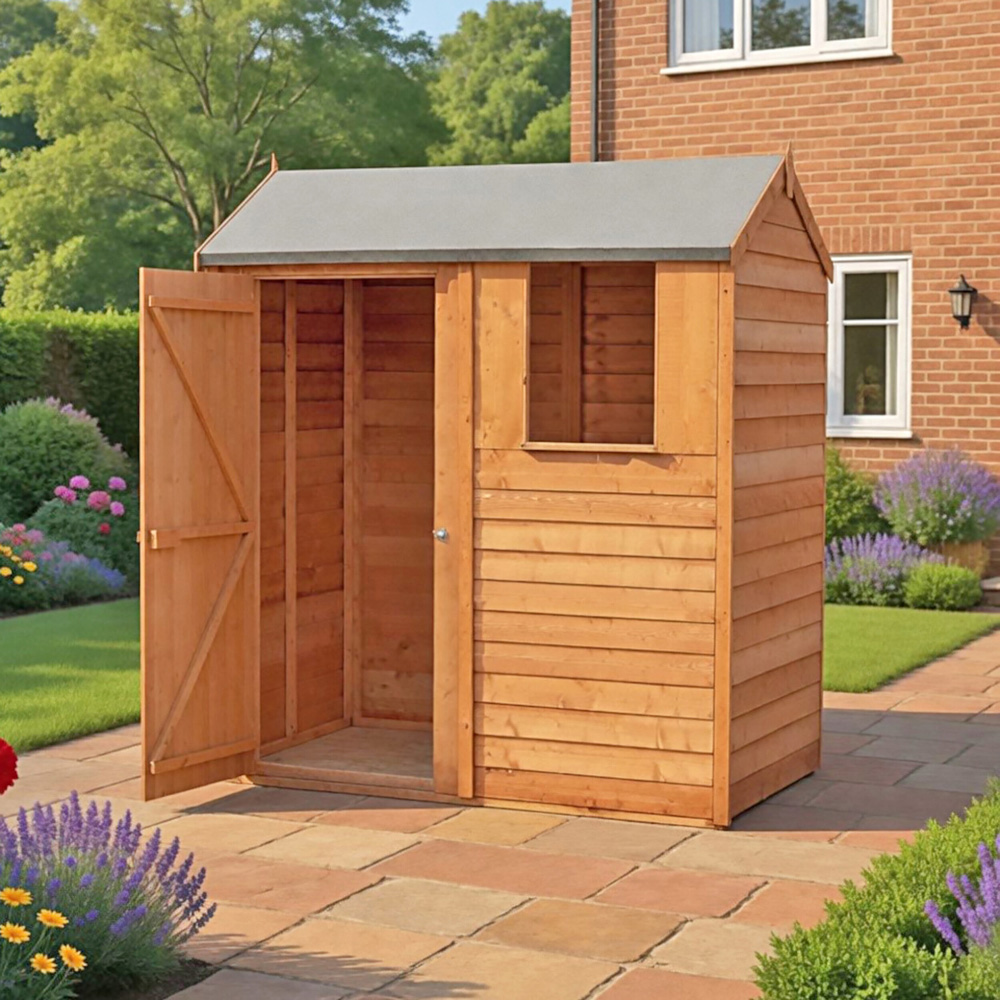 Shire 6 x 4ft Dip Treated Overlap Reverse Apex Shed Image 3