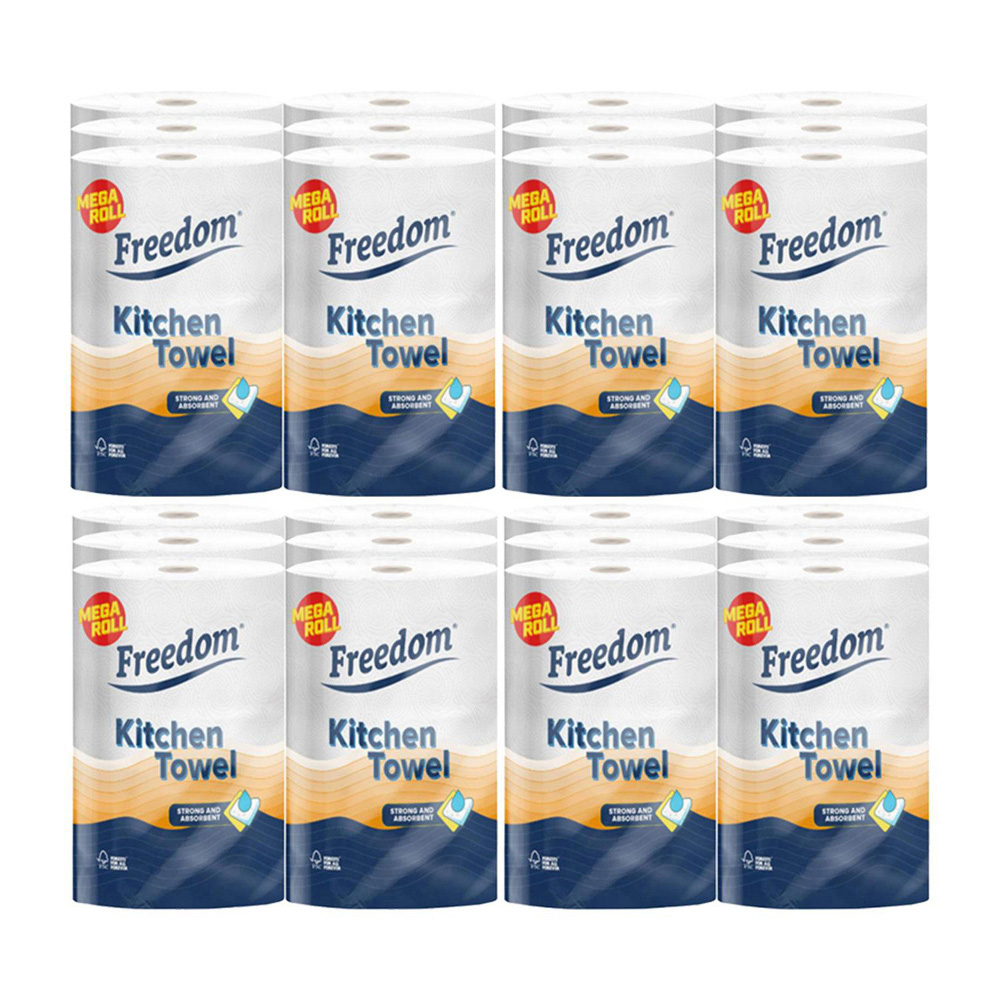 Freedom Lemon Toilet Paper 3 Ply with Rhino Jumbo Kitchen Towel 4 Pack Image 4