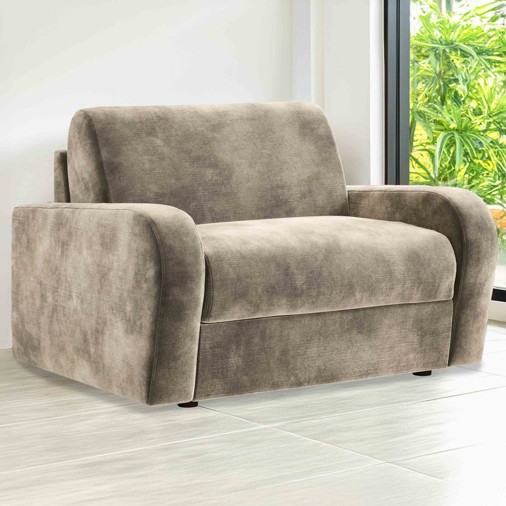 Jay-Be Deco Luxe Velvet Mink Snuggler Sofa Bed with e-Sprung