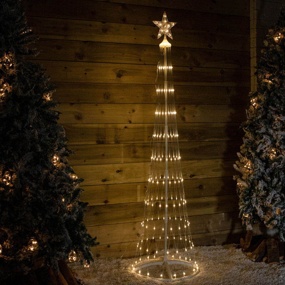 Samuel Alexander Warm White LED Light Up Christmas Cone Tree 8.2ft Image 5
