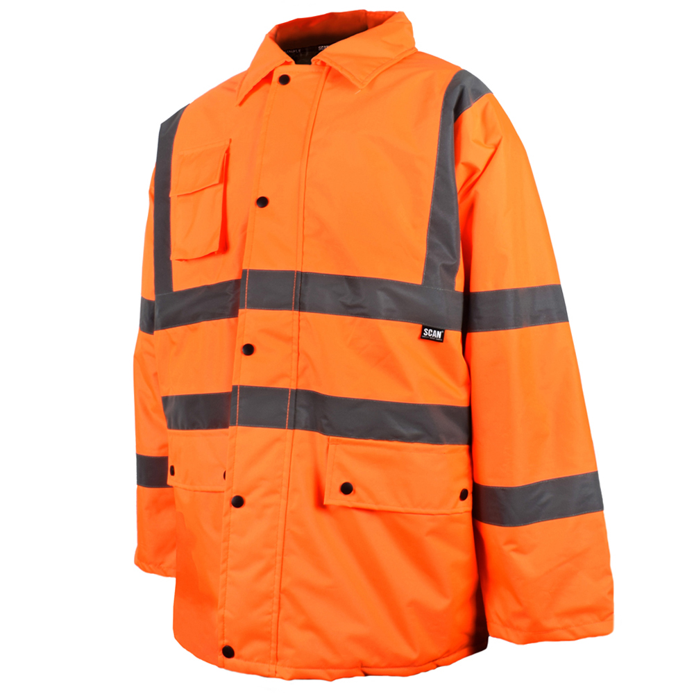 Scan High Visibility Motorway Jacket Large Orange Image 1