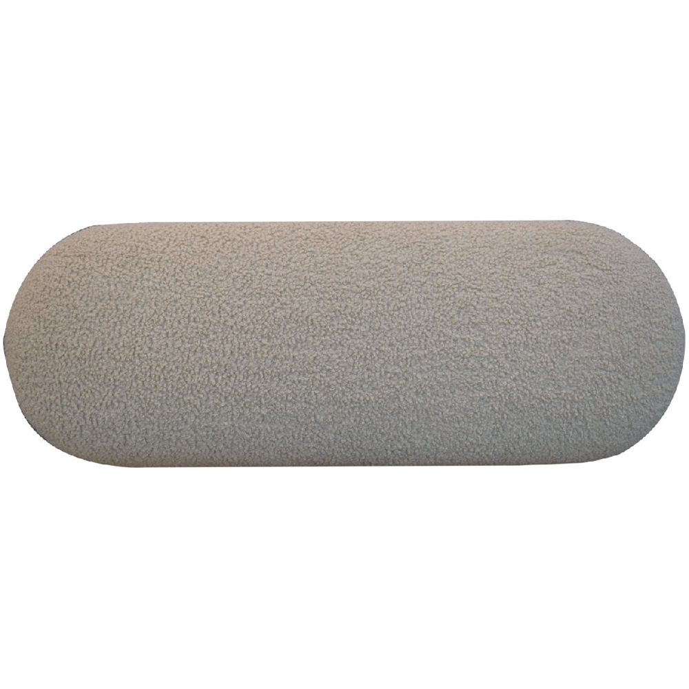 Artisan Furniture Brown and Cream Boucle Upholstered Hallway Bench Image 6