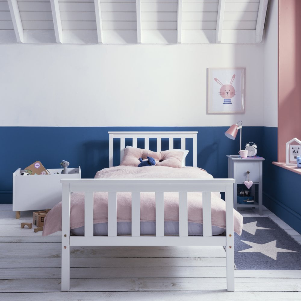 Noa and Nani Dorset Spacesaver Single White Bed with Pull-Out Trundle ...