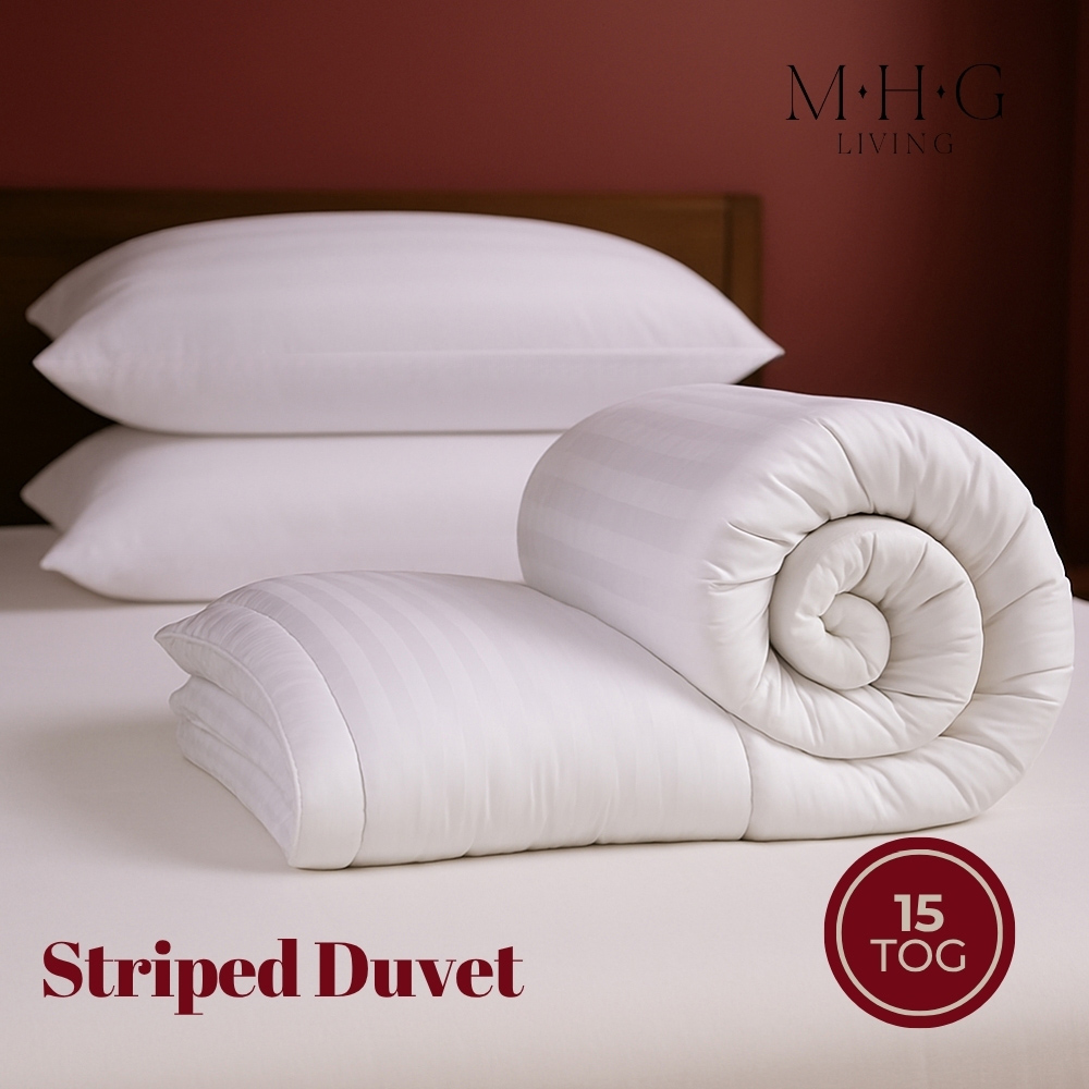 MHG Living Super King Size White Extra Warm Winter Hollowfibre Duvet Set 15 Tog Image 5