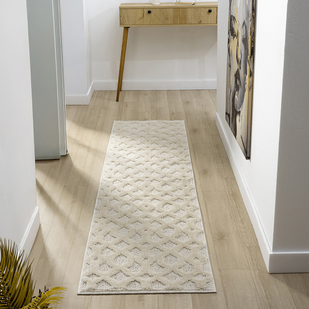 Desire Rugs Isabella Cream Embossed Imperial Trellis Rug 200 x 290cm Image 7
