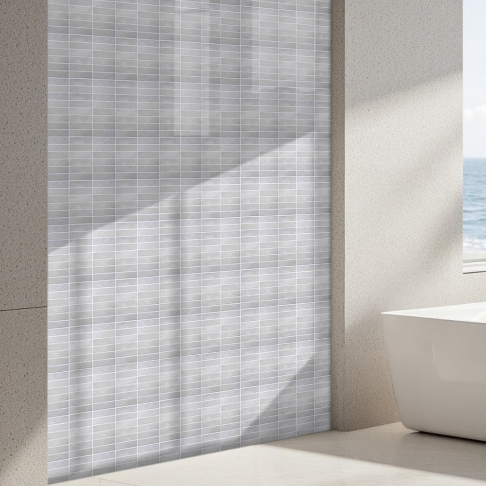 Living and Home Light Beige Rectangle Self Adhesive Wall Sticker 10 Pack Image 8