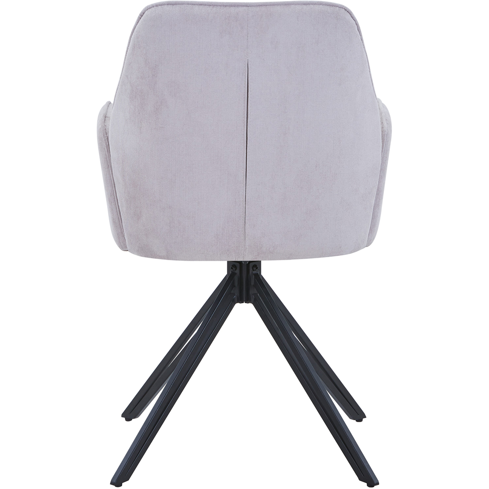 Core Products Aspen Set of 2 Natural Chenille Fabric Swivel Dining Armchair Image 4