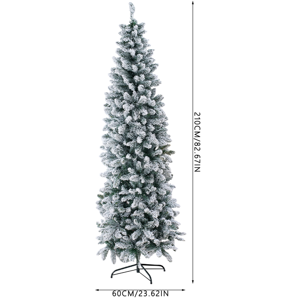 Living and Home X-Frame Stand Snow-Flocked Artificial Christmas Tree 6.8ft Image 8