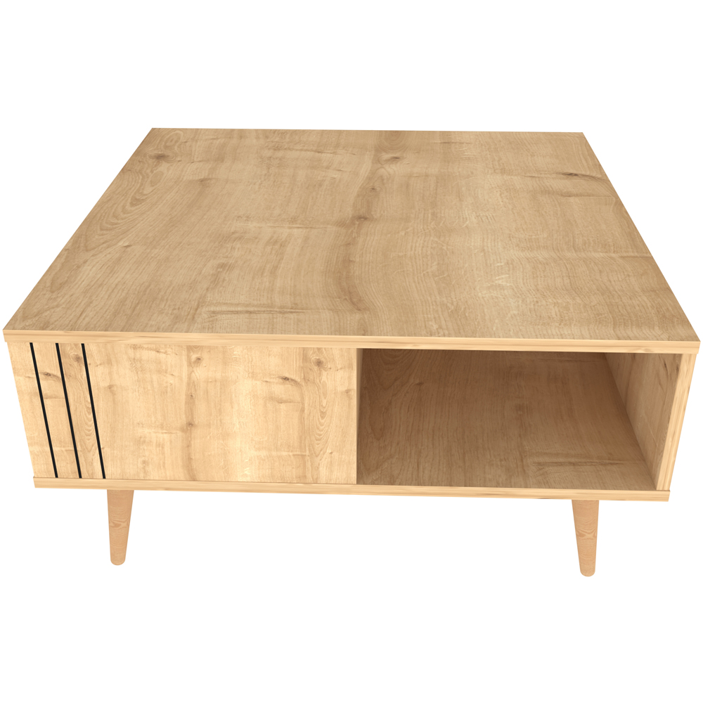 Decorotika Ronas Single Shelf Sapphire Oak Square Coffee Table Image 2
