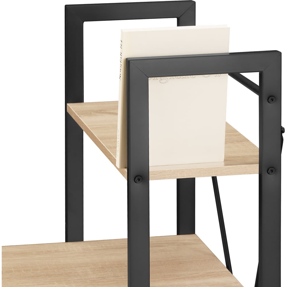 tectake Hershey 3 Compartment Light Wood Oak Sonoma Desk Image 5