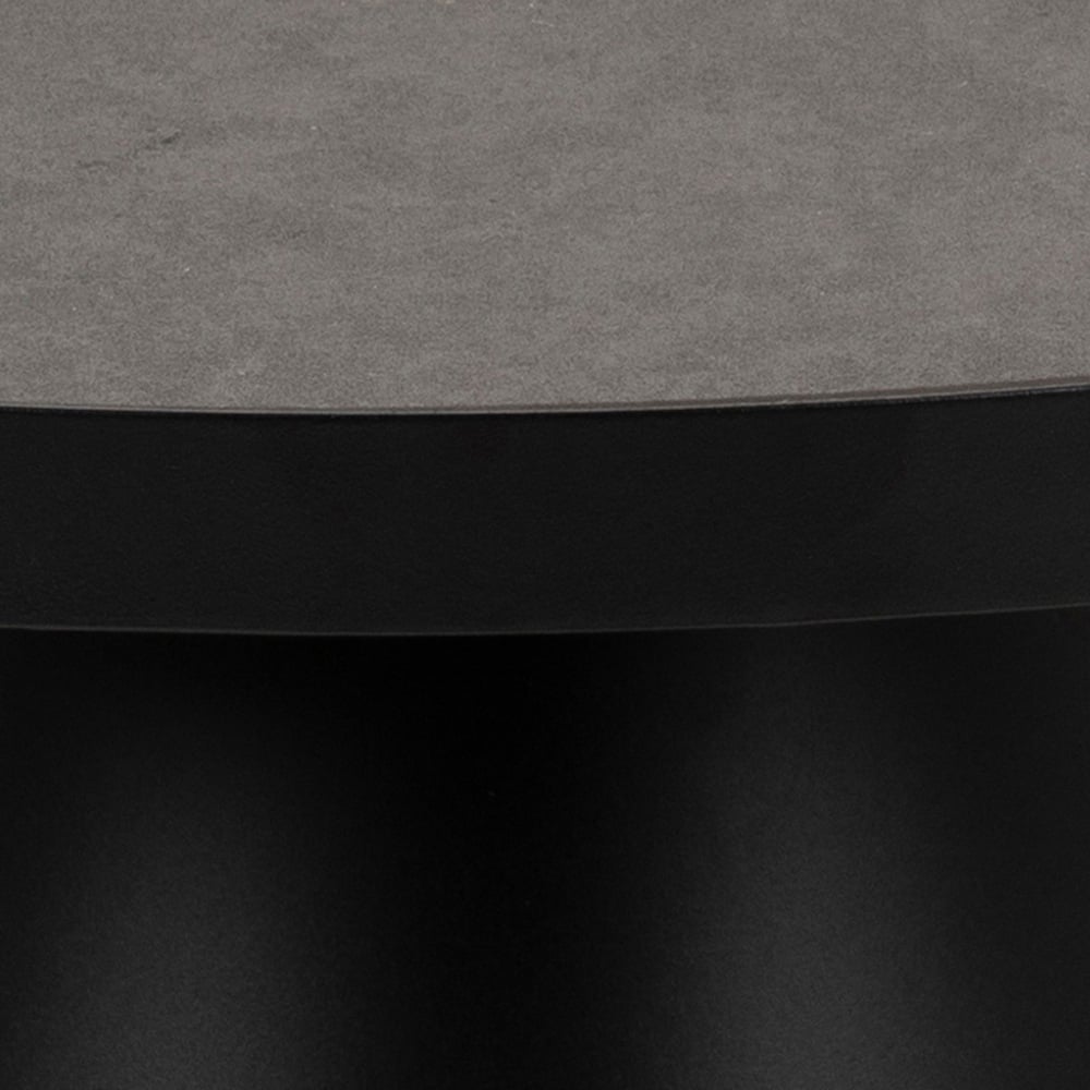 Florence Soli Round Black Ceramic Coffee Table Image 5