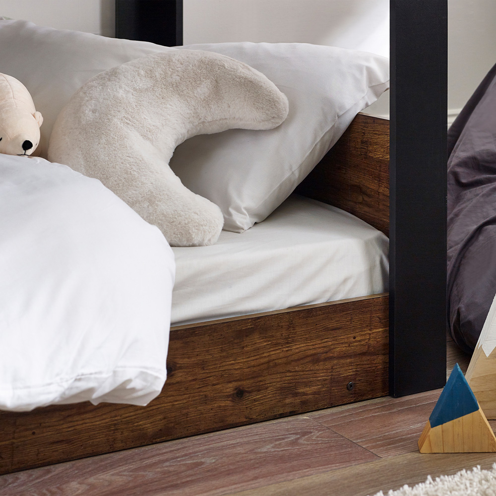 Julian Bowen Solomon Rustic and Black Bunk Bed Image 7