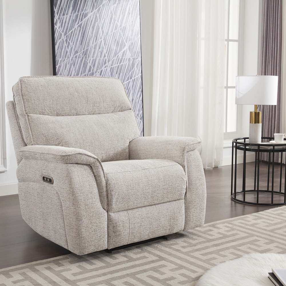 Lenox Beige Power Recliner Chair Image 5