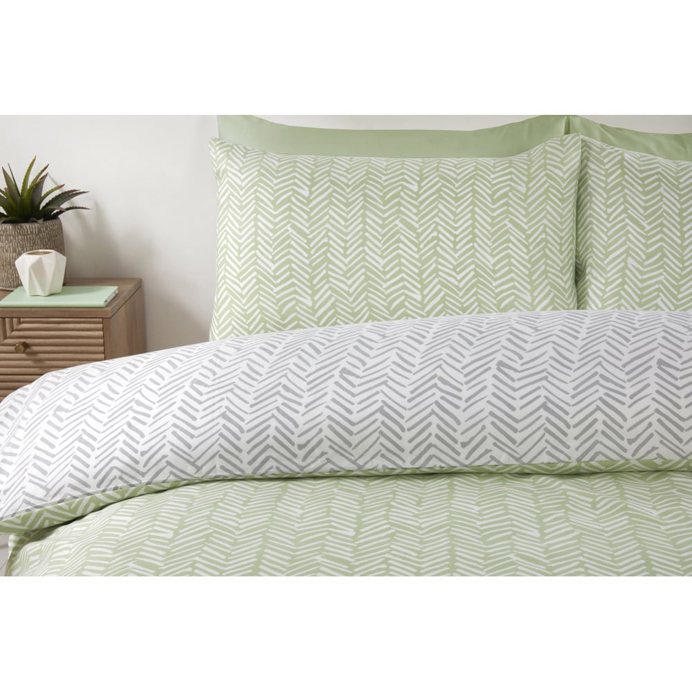 Rapport Home Helston Double Green Duvet Set Image 3
