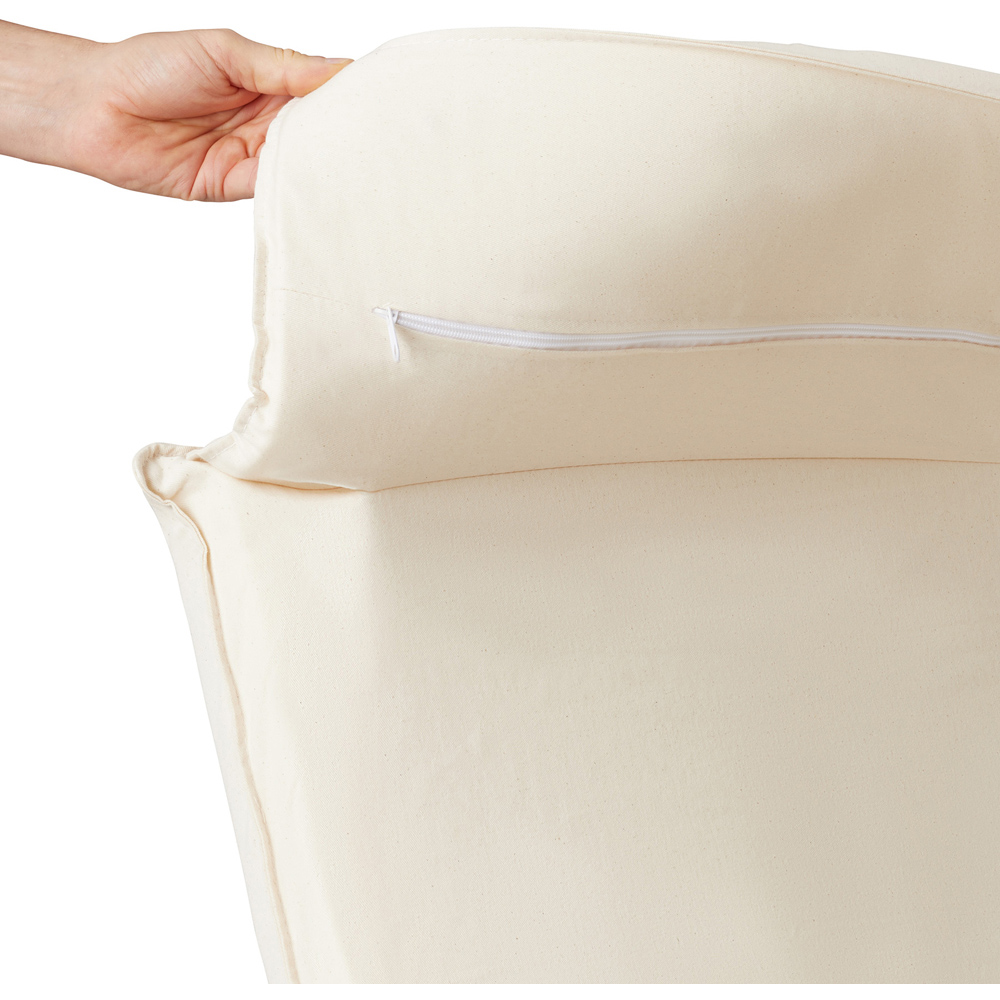 tectake Roca Beige Rocking Chair with Armrest Image 7