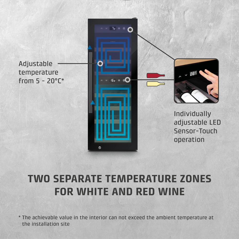 CASO Design WineExclusive 721 Black 38 Bottle Smart Wine Cooler Fridge Image 3