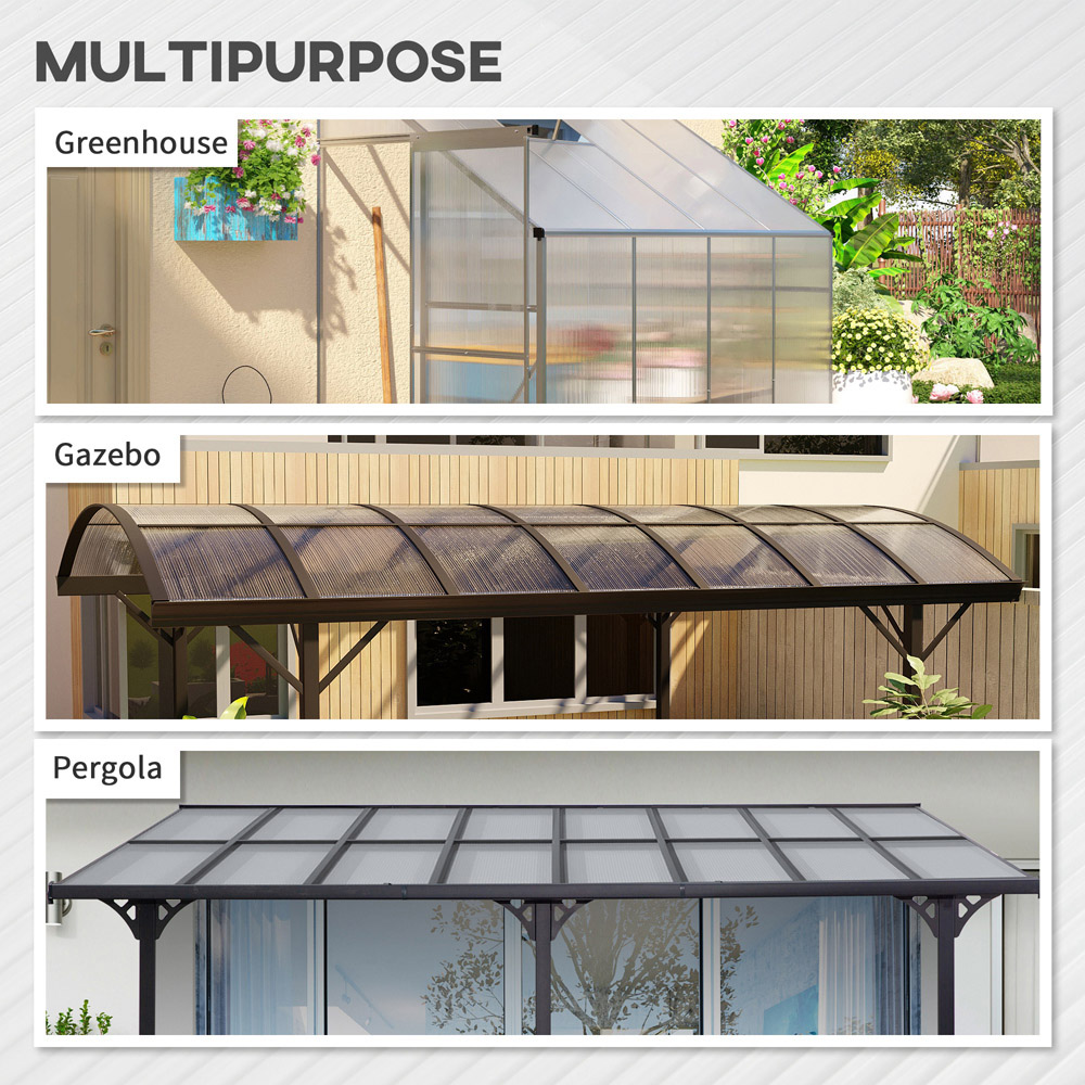 Outsunny Twin Wall Greenhouse Polycarbonate Sheets 3.97 x 2ft 14 Pack Image 6