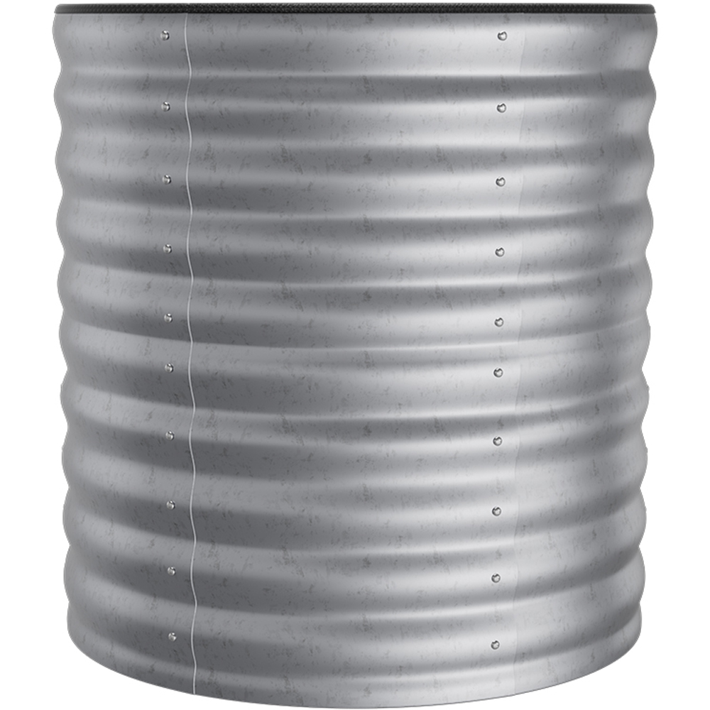 Living and Home Silver Round Galvanised Steel Raised Garden Bed 80 x 80cm Image 4