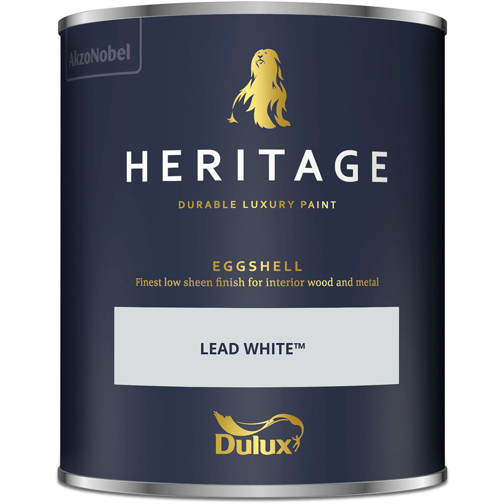 Dulux Heritage Wood and Metal Lead White Eggshell Paint 750ml Image 2