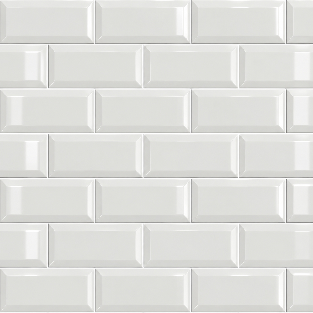 Go Bathrooms Metro White Gloss Ceramic Wall Tile 100 x 200mm 50 Pack Image 4