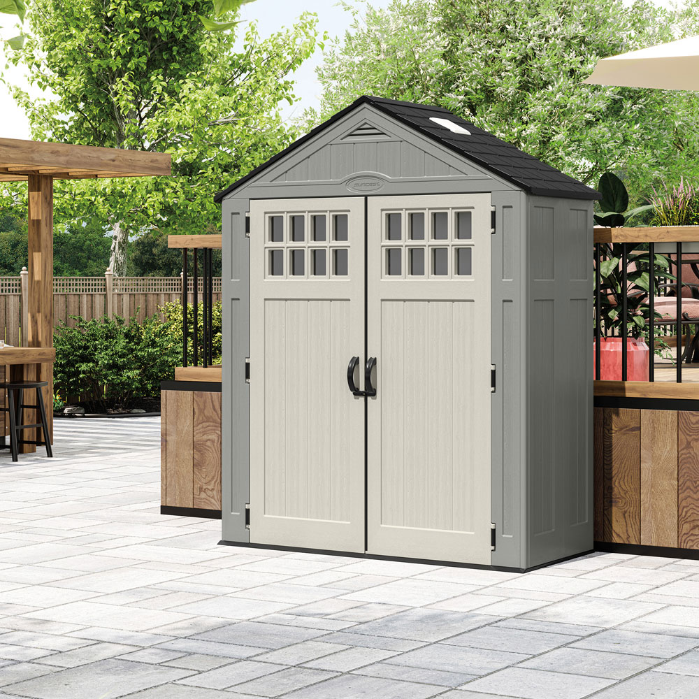Suncast Everett 6 x 3ft Apex Storage Shed Image 2