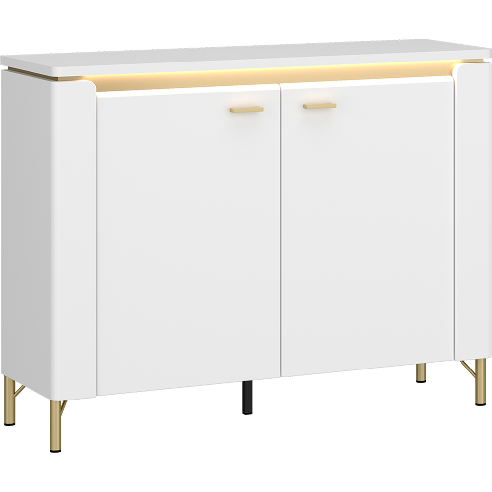 Furniture To Go Lazio 2 Door Alpine White Sideboard Image 2