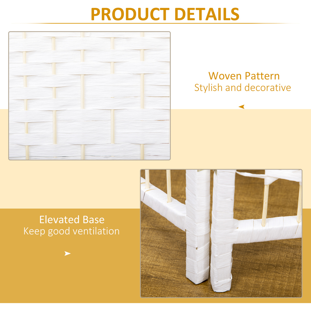 Portland 4 Panel White Folding Room Privacy Screen 170 x 160cm Image 6