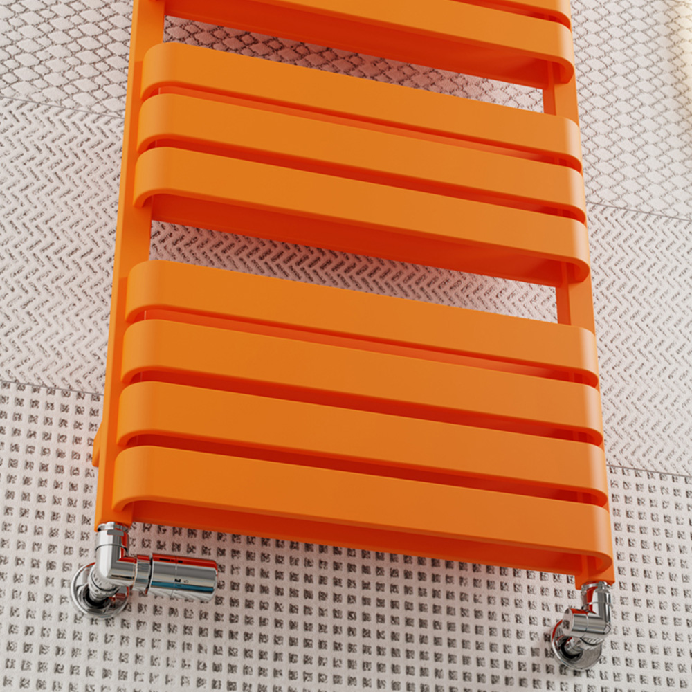 Terma Warp T Bold Matt Orange Heated Towel Rail 2660 BTU 1110 x 500mm Image 6