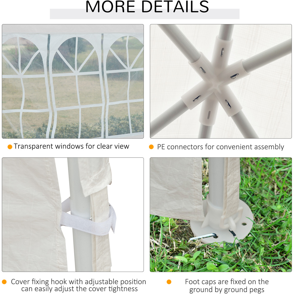 Outsunny 9 x 3m White Party Tent Gazebo Image 6