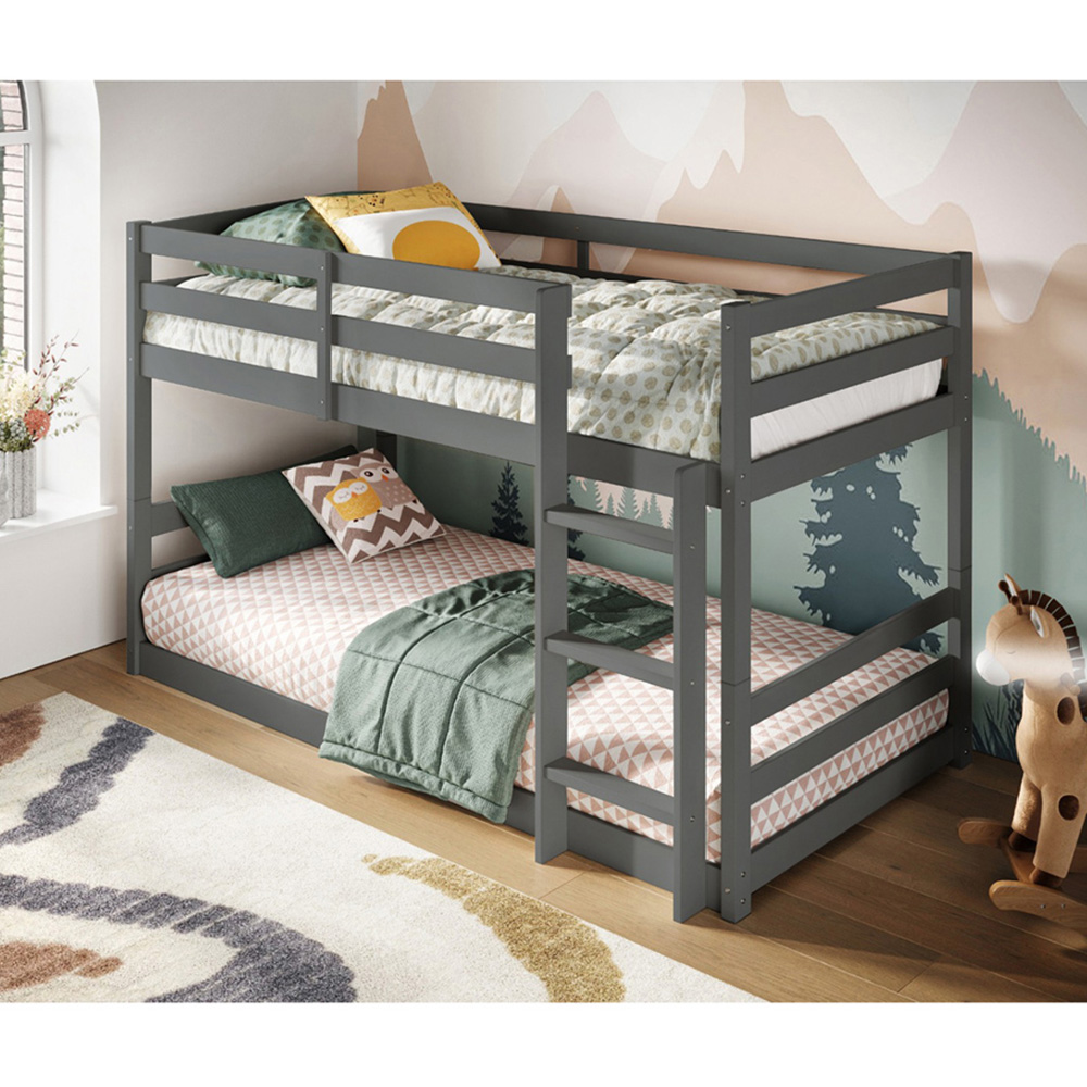 Flair Shasha Grey Low Wooden Bunk Bed Image 4