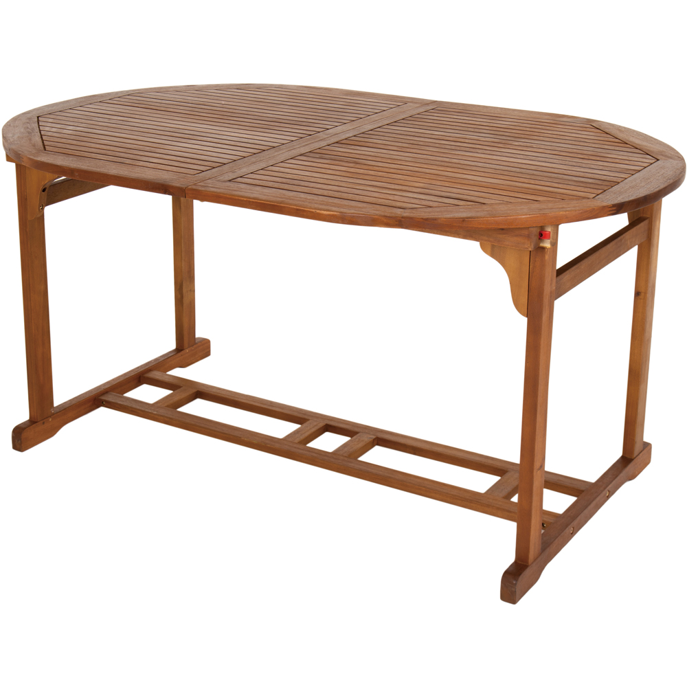 Charles Bentley Acacia 6 Seat Oval Extendable Dining Set Image 6