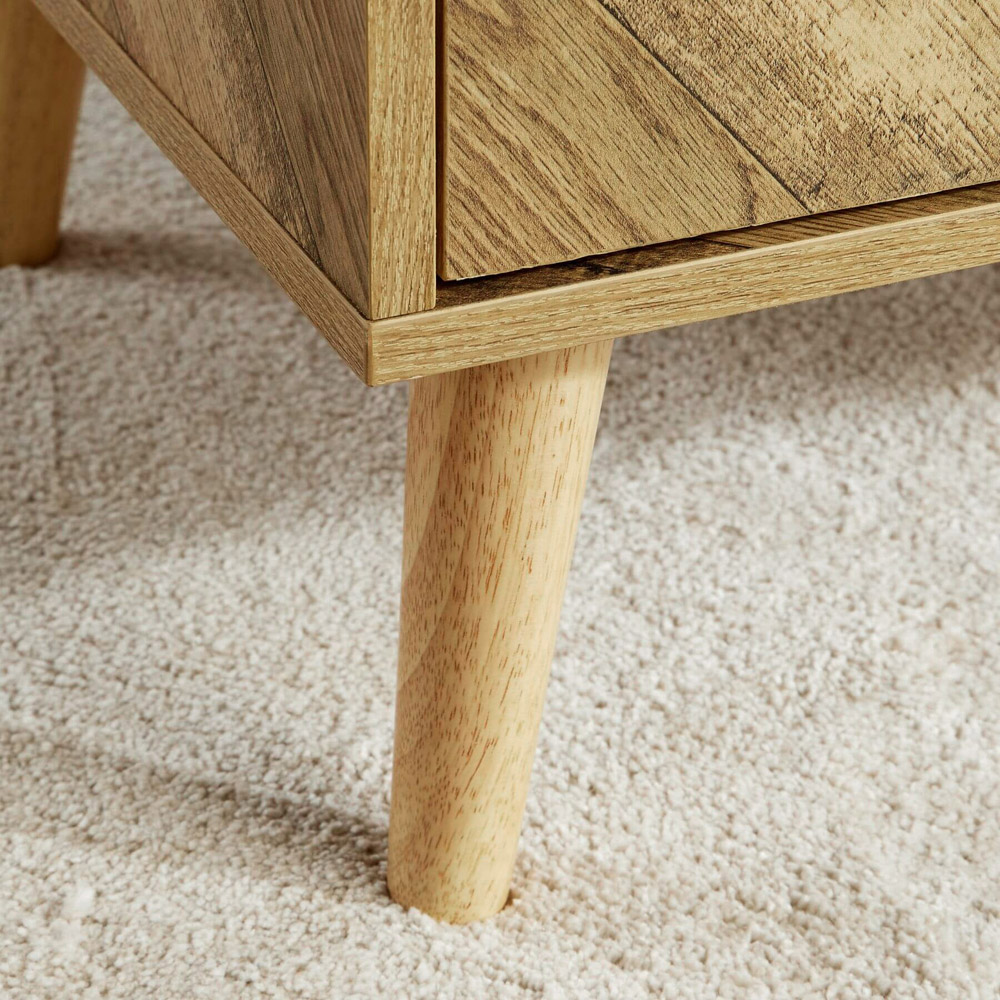 Home Source Dallas Single Drawer Single Shelf Natural Coffee Table Image 6