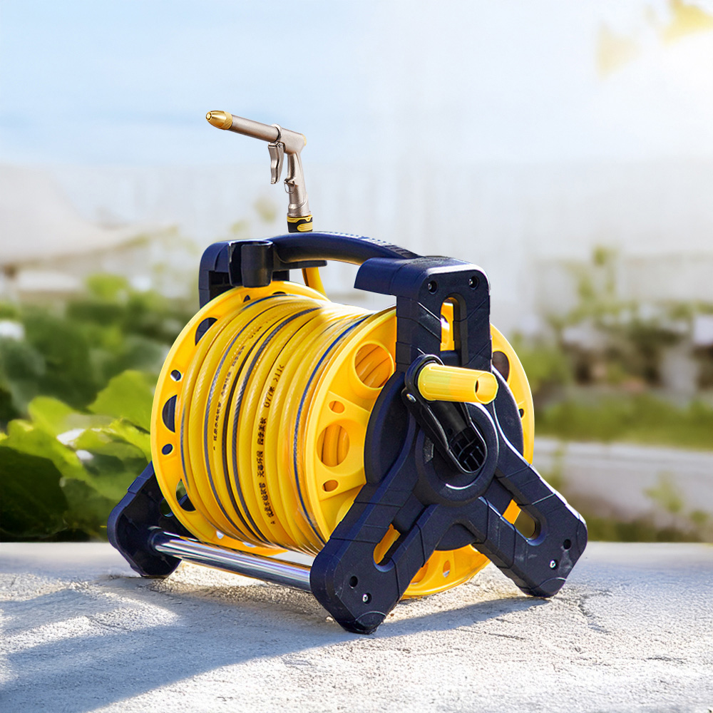 Living and Home 35m Portable Garden Hose Reel Cart Image 2