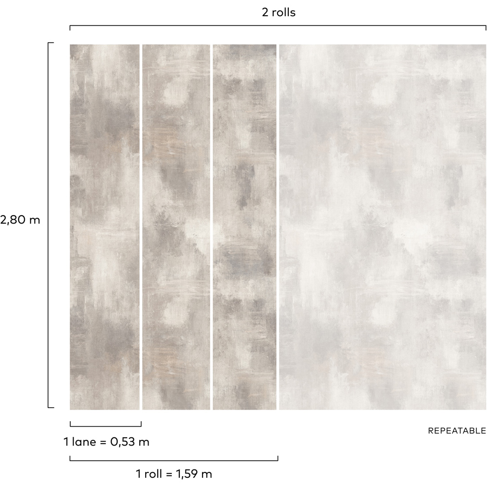 Grandeco Abstract Textured Neutral Wall Mural Image 3