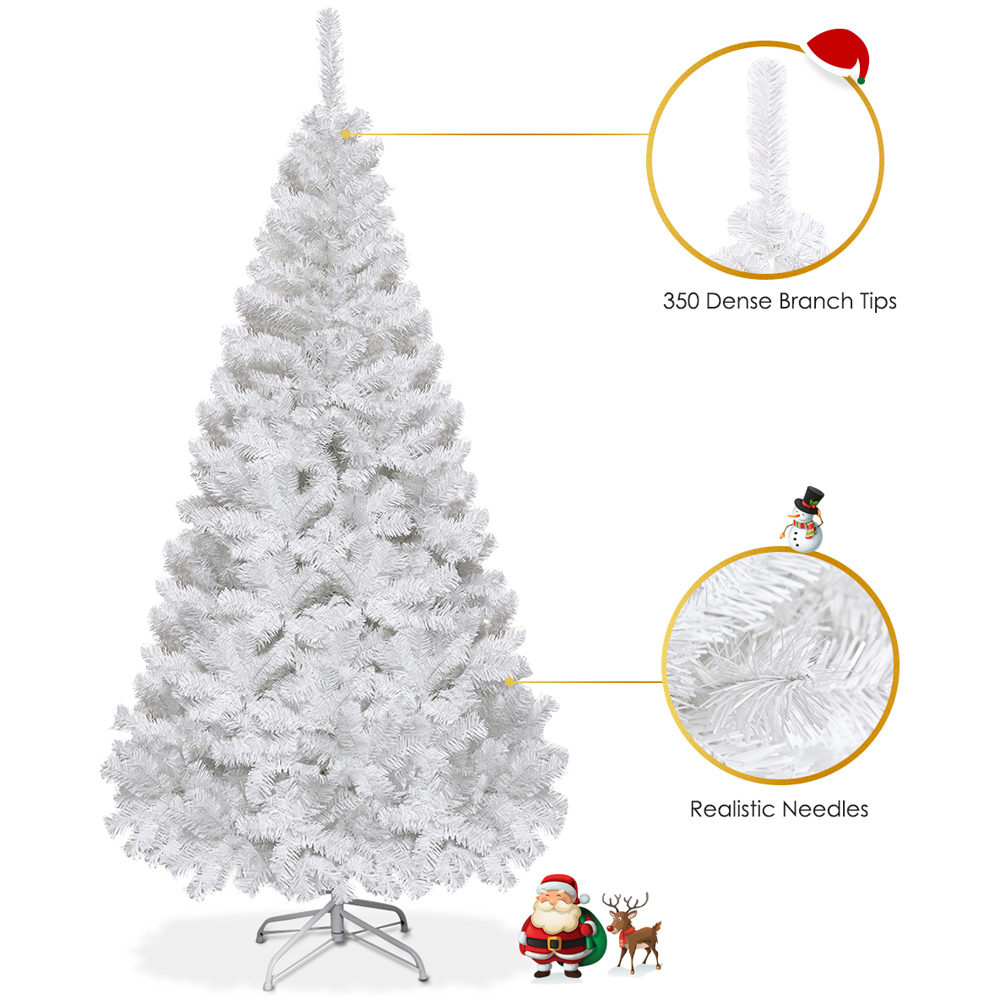 Costway White Artificial Christmas Tree 5ft Image 7
