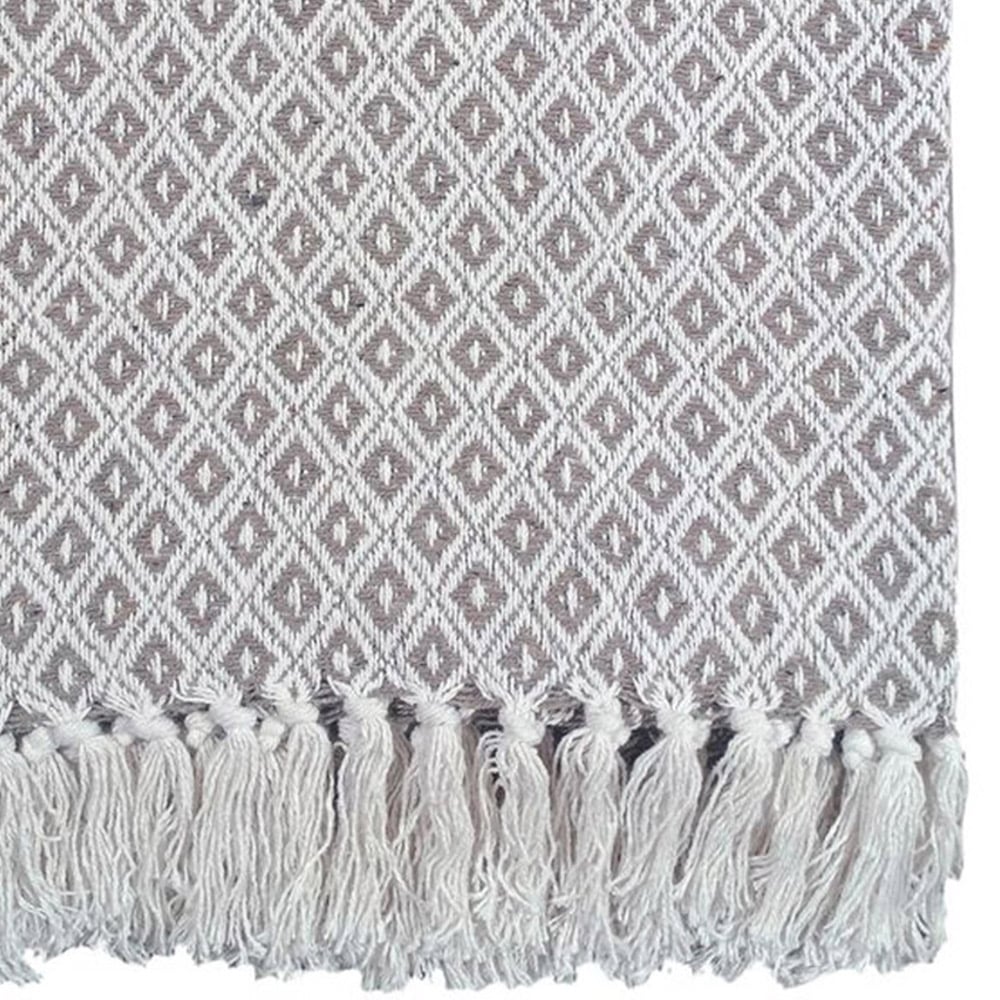 Rapport Home Natural Eden Recycled Cotton Geometric Throw 127 x 152cm Image 3