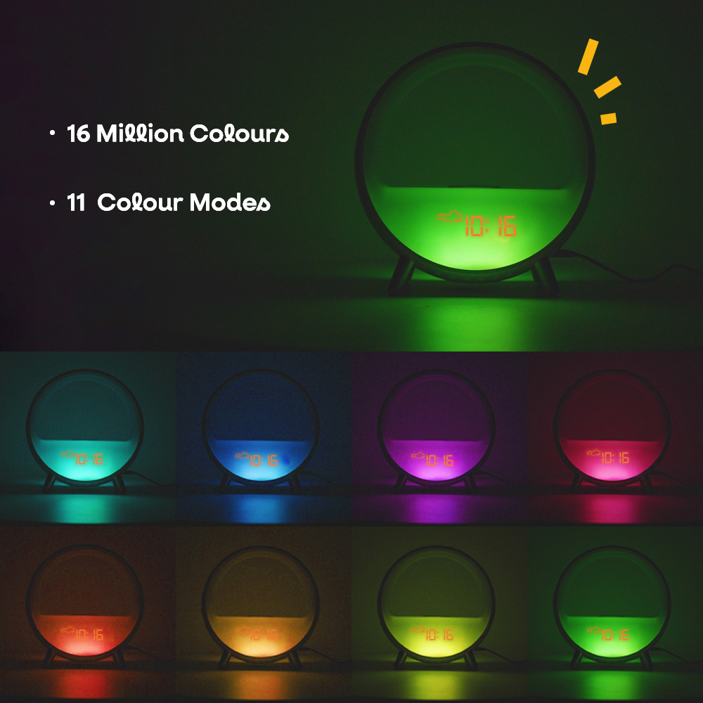 ValueLights Smart App-Control Sunrise Alarm Clock and Nightlight Table Lamp Image 4