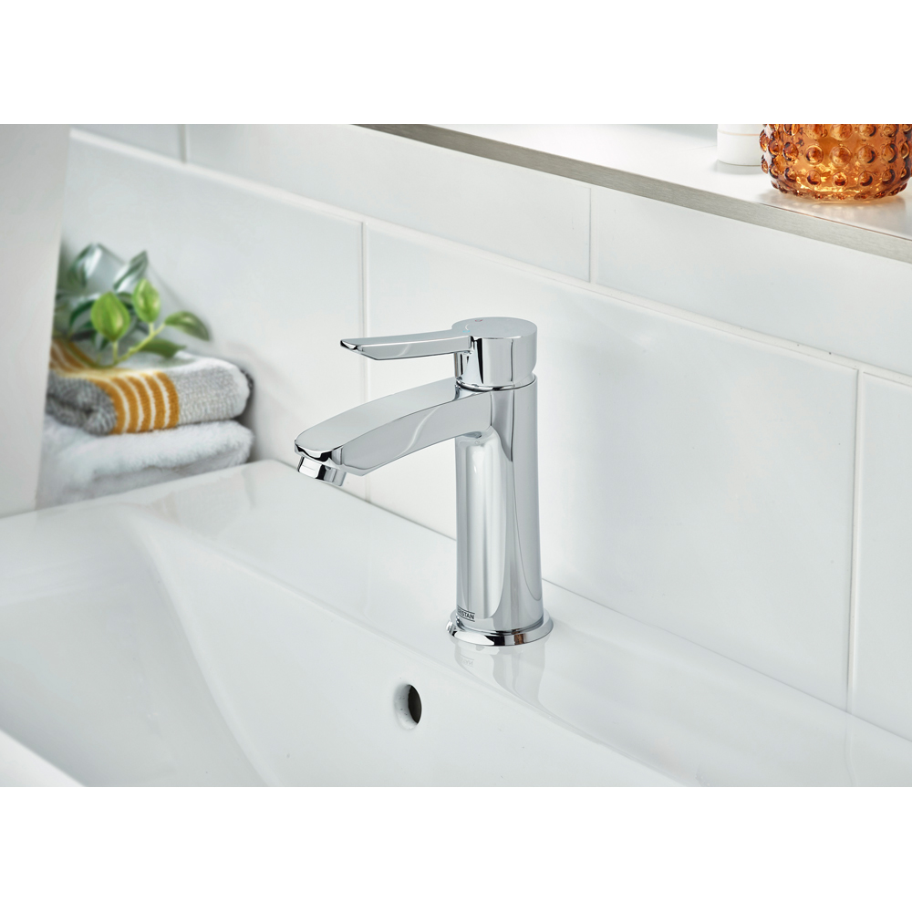 Bristan Apelo Chrome Cool Start Basin Mixer with Clicker Waste Image 4