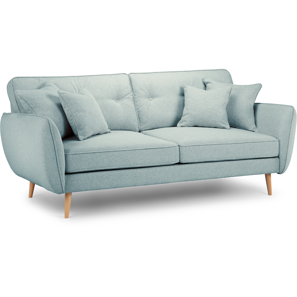 Opry Faro 3 Seater Button Back Aqua Sofa Image 2
