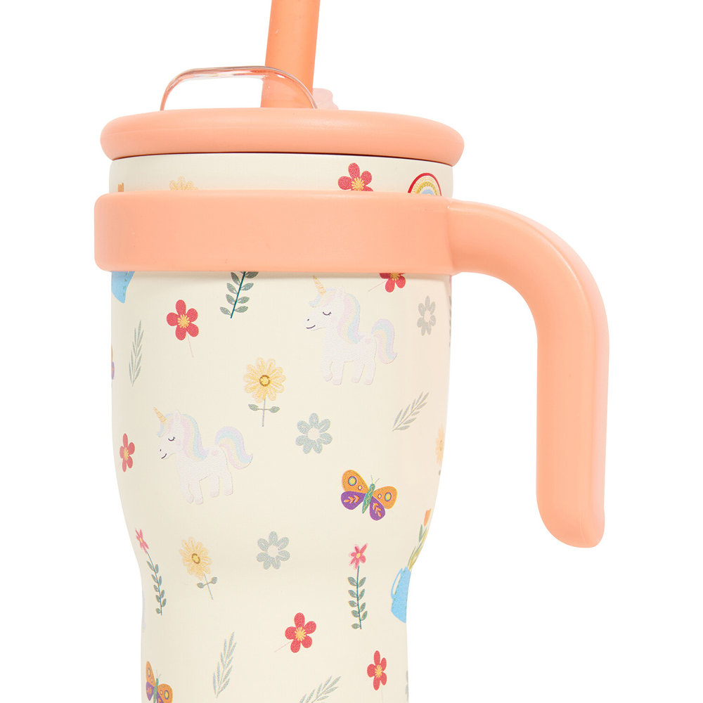 Kids Floral Printed Leakproof Tumbler Image 6