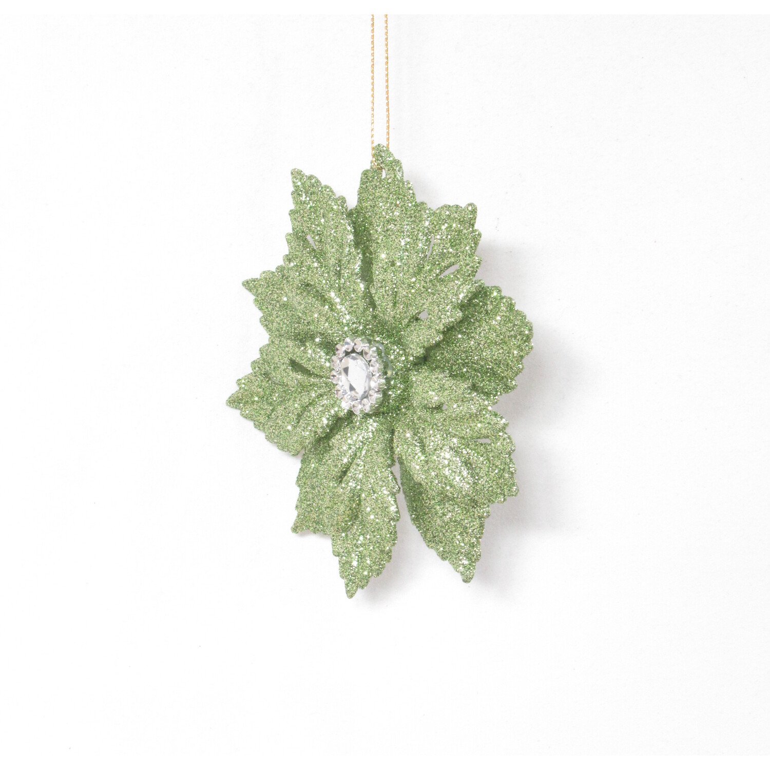 Fern Poinsettia Decoration Green Image 3