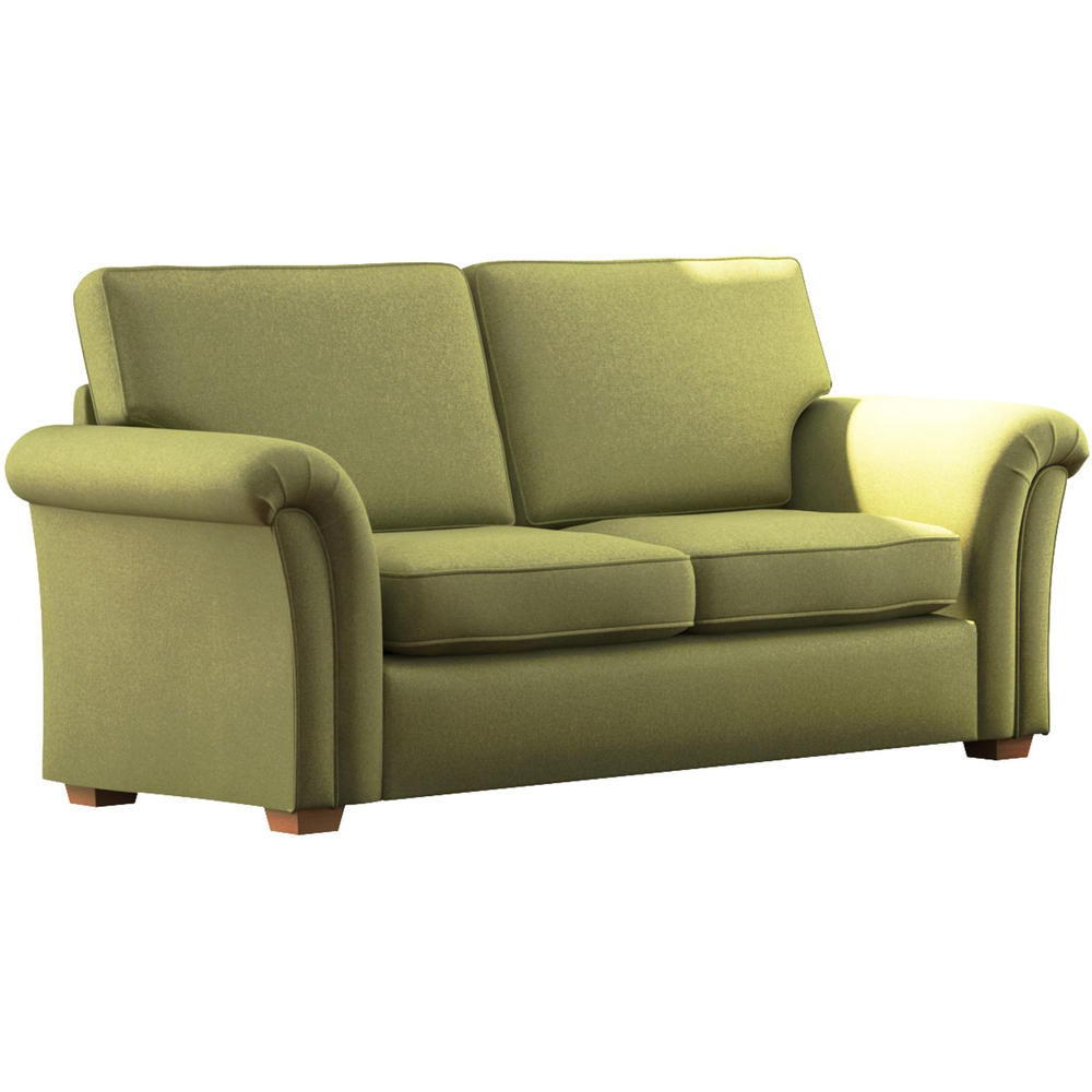Castleacre 3 Seater Venice Olive Fixed Back Sofa Image 2