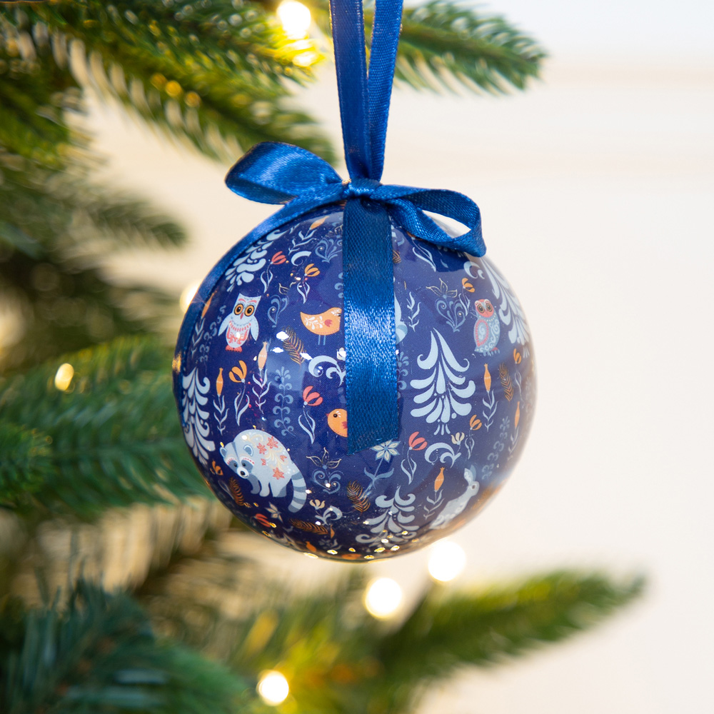The Christmas Workshop Navy Blue Festival Bauble 14 Pack Image 2