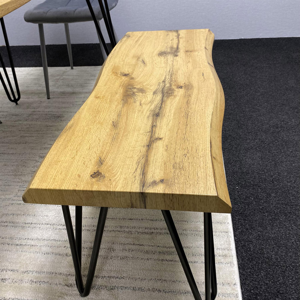 Kosy Koala 6 Seater Velvet Wooden Dining Set with Bench Grey Image 2