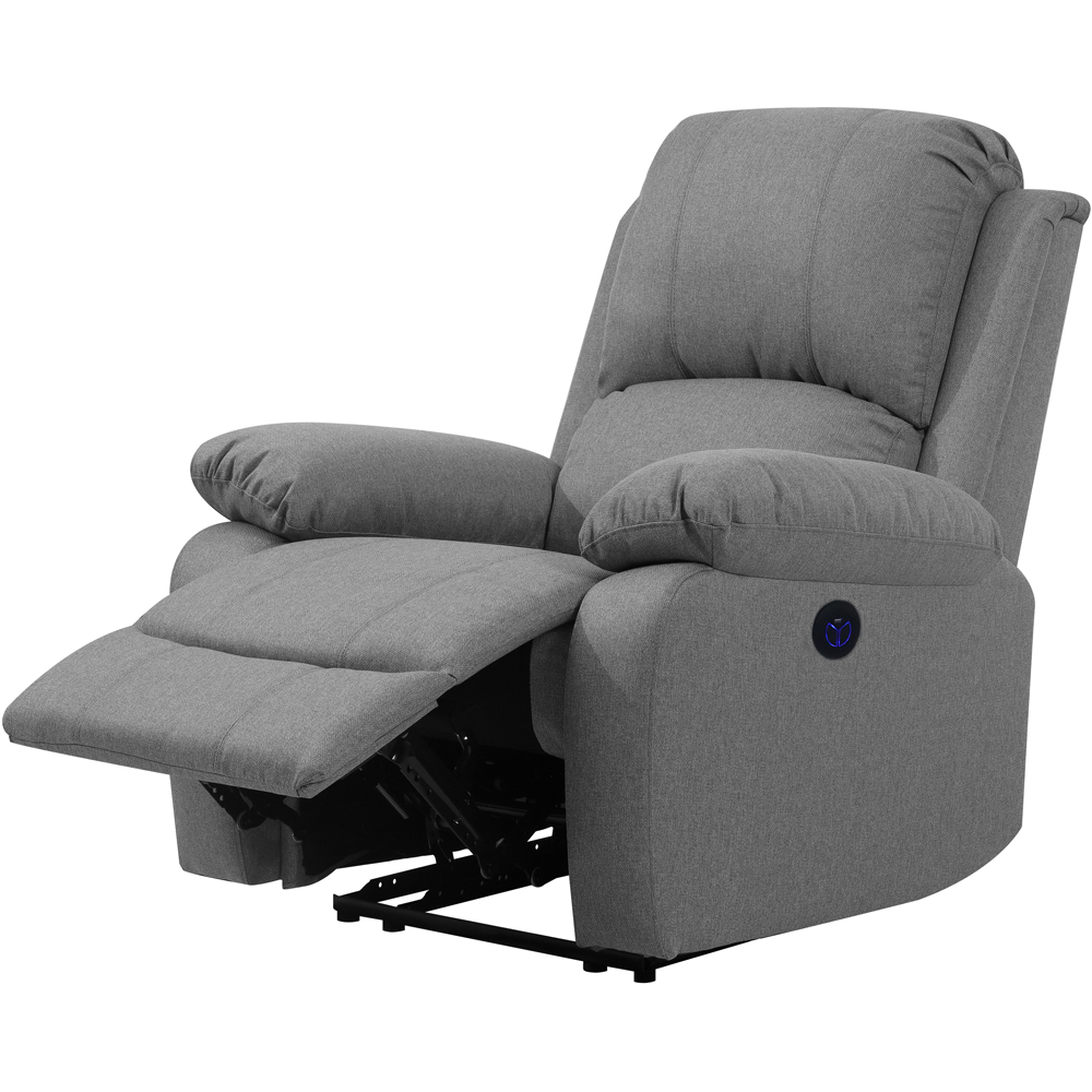 Comfy Living Light Grey Linen Electric Recliner Chair Image 3
