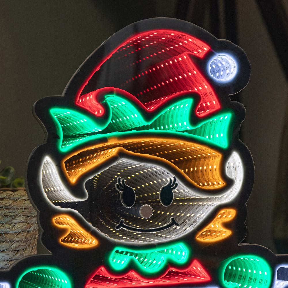 Samuel Alexander Multicolour Infinity LED Light Up Elf Girl Christmas Decoration Image 5