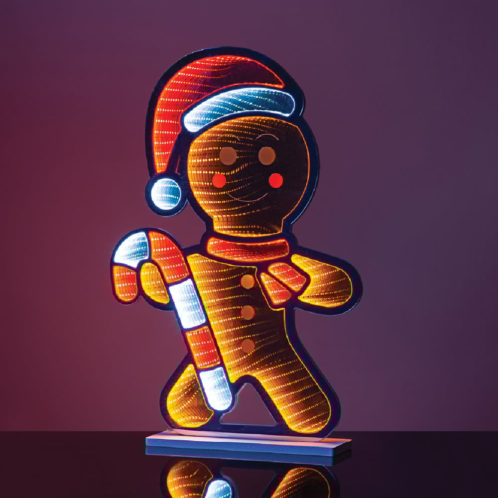 The Christmas Workshop LED Gingerbread Man Infinity Light Xmas Decoration 60cm Image 3
