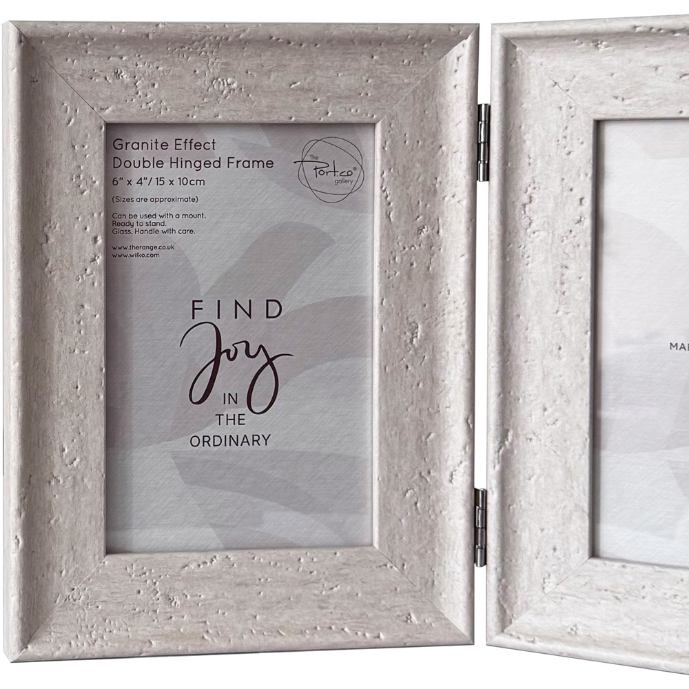 Granite Effect Double Hinged Frame Light Grey Image 4